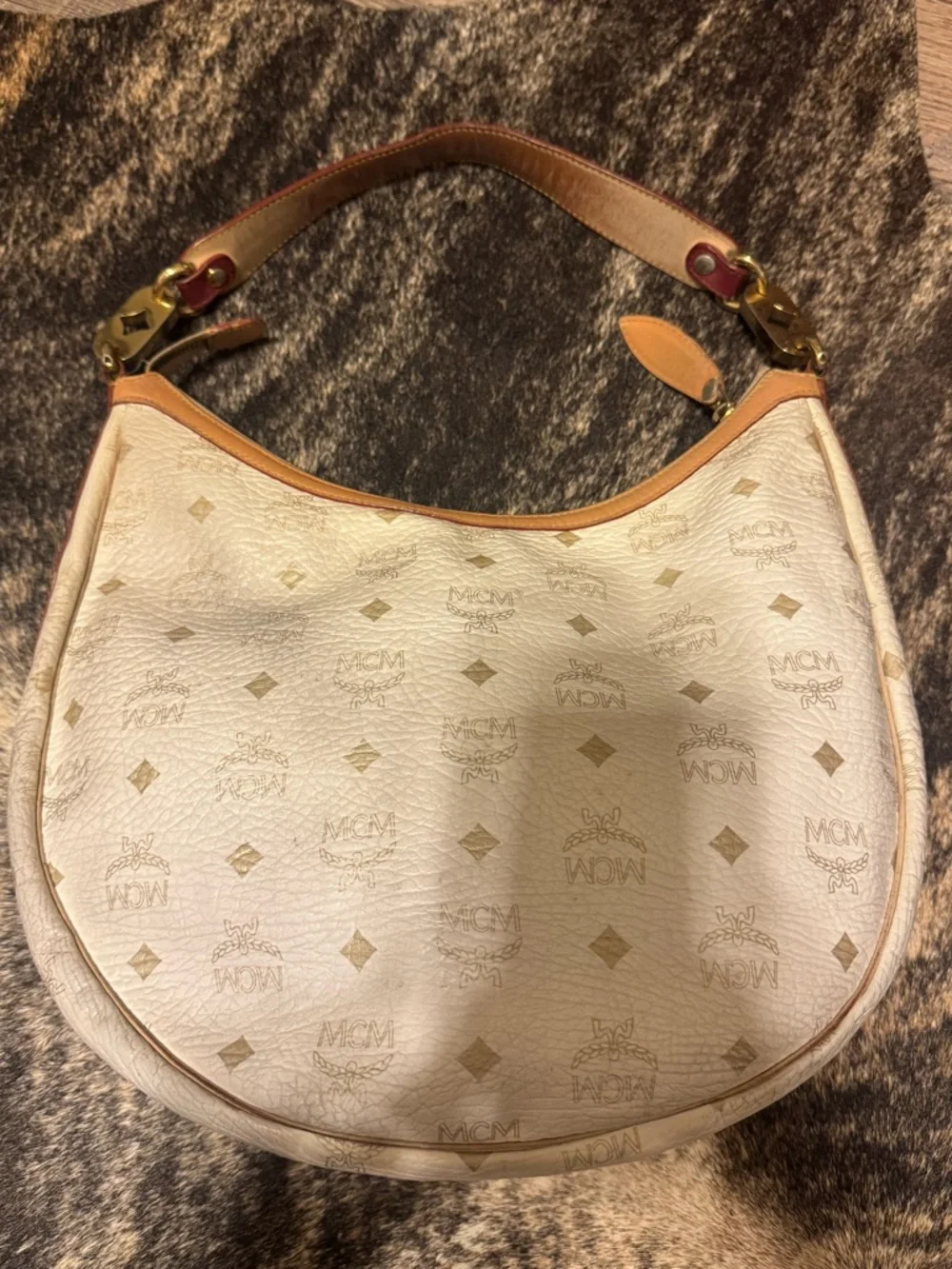 MCM Visetos Striped Hobo - Picture 3 of 14
